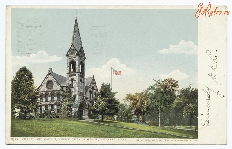 Штат Массачусетс - Амхерст. Колледж Амхерст, 1904