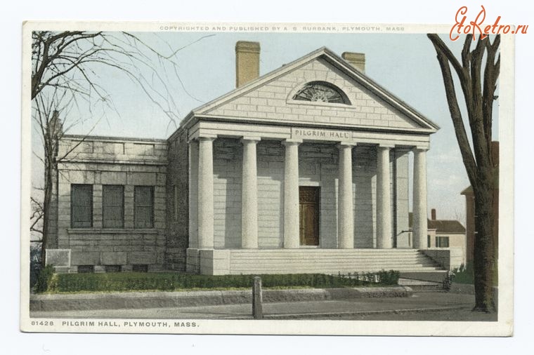 Штат Массачусетс - Плимут. Музей Пилигрим Холл,1898-1931