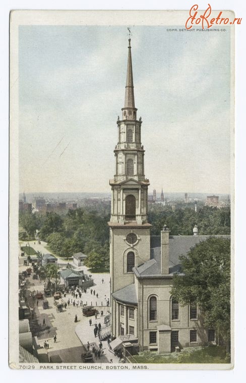 Бостон - Церковь на Парк-Черч стрит, 1898