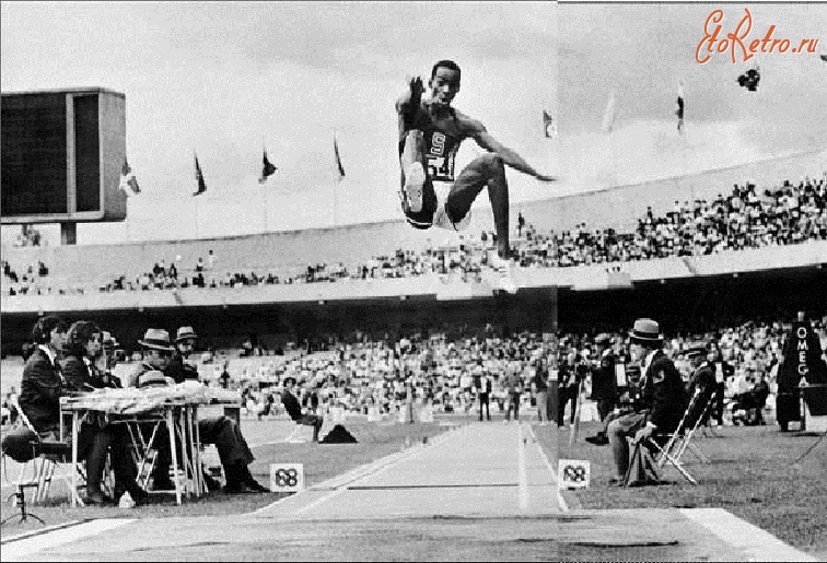 Спорт - Боб Бимон американский легкоатлет (прыжки в длину), олимпийский чемпион