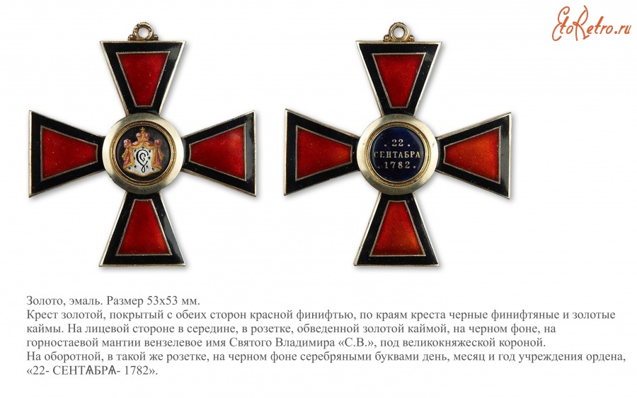 Медали, ордена, значки - Императорский орден Святого Равноапостольного Великого Князя Владимира