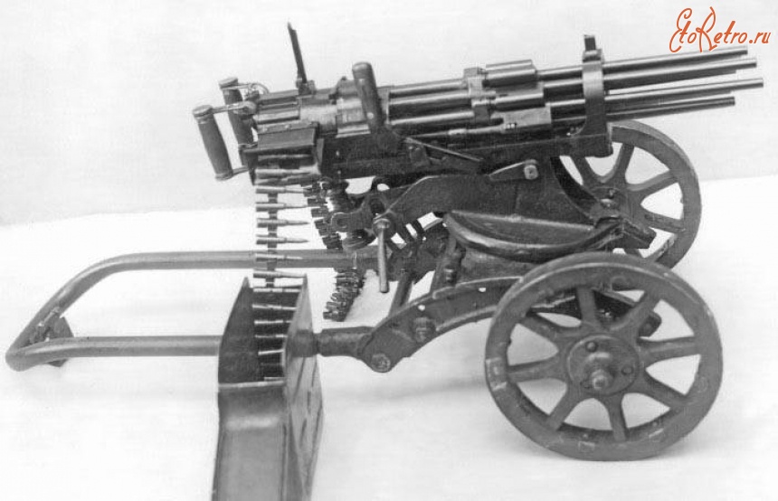 Военная техника - Опытный восьмиствольный пулемет системы Слостина