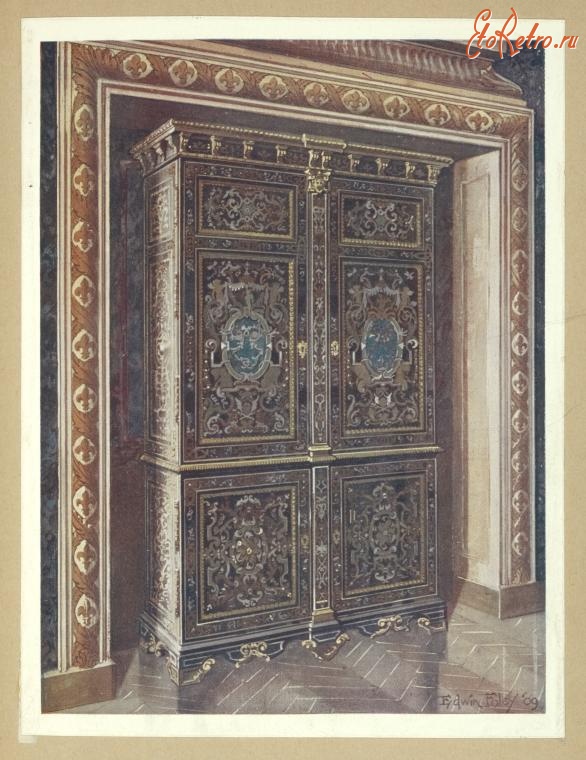 Предметы быта - История мебели. Шкафы, маркетри. Франция, 1600-1799