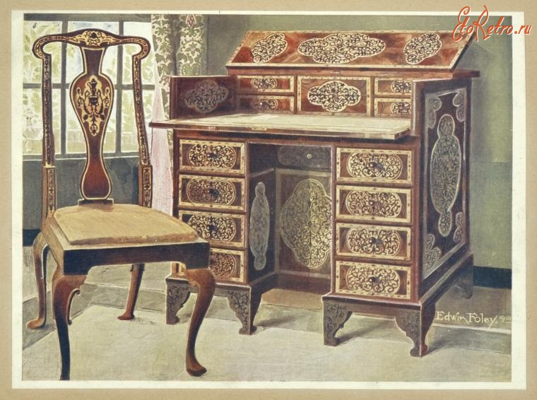 Предметы быта - История мебели. Письменные столы. Англия