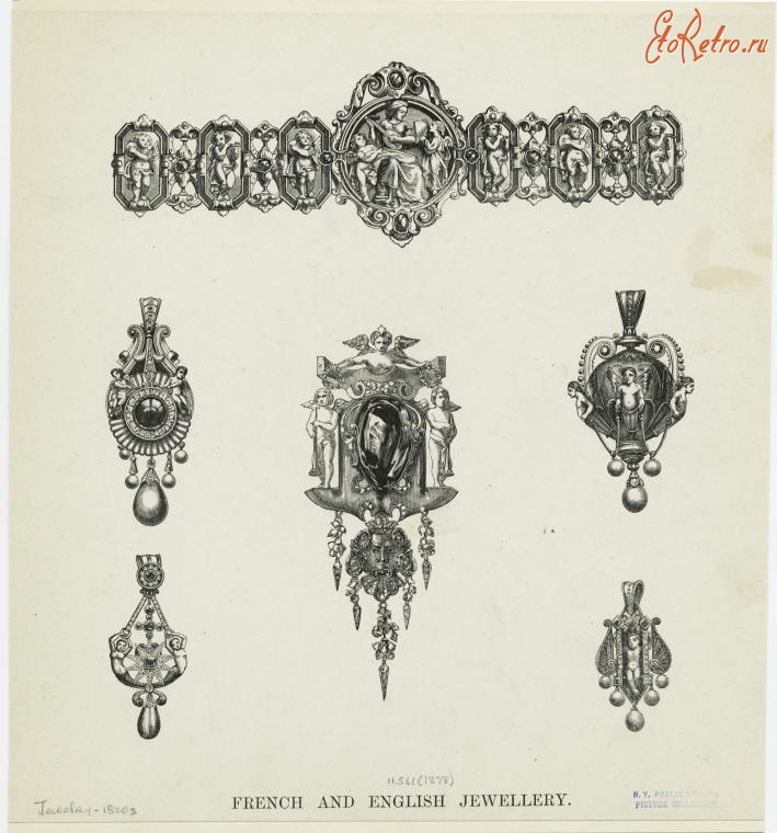 Драгоценности, ювелирные изделия - Французские и английские ювелирные изделия, 1878