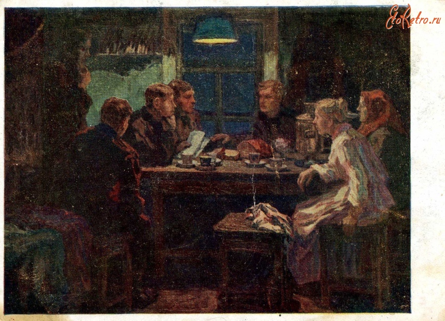 Картины - В.Н.Бакшеев. Накануне 9 января 1905 г.