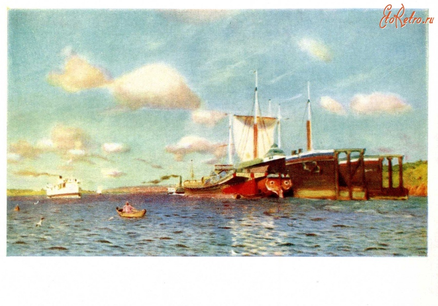 Картины - И. И. Левитан (1860 - 1900). Свежий ветер. Волга. 1895 г.