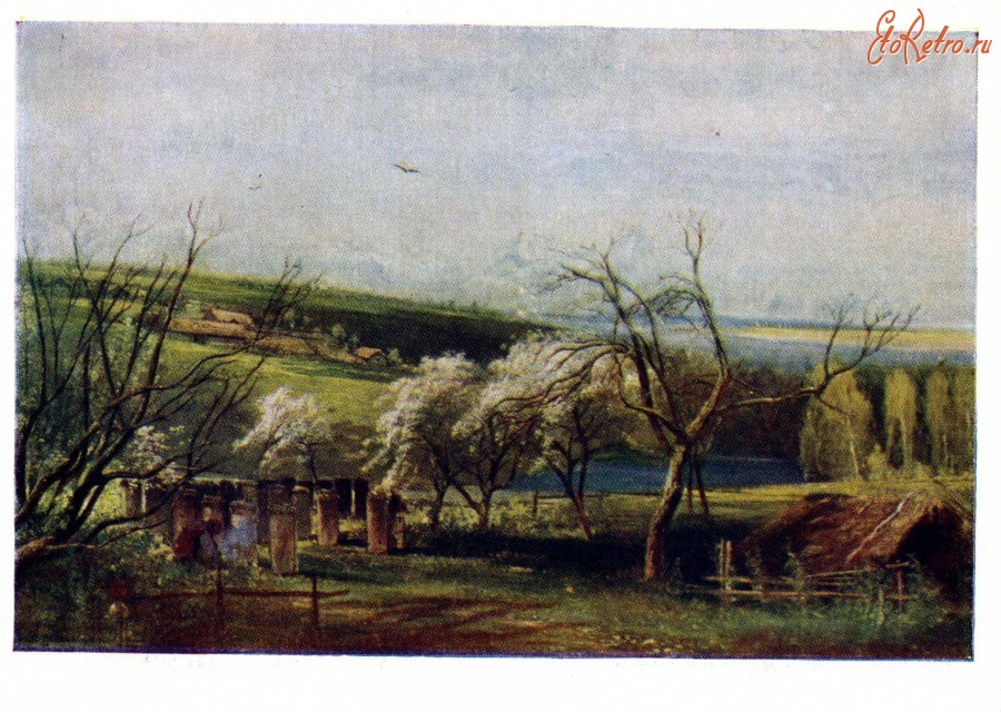 Картины - А. К. Саврасов (1830 - 1897). Сельский вид. 1867 г.