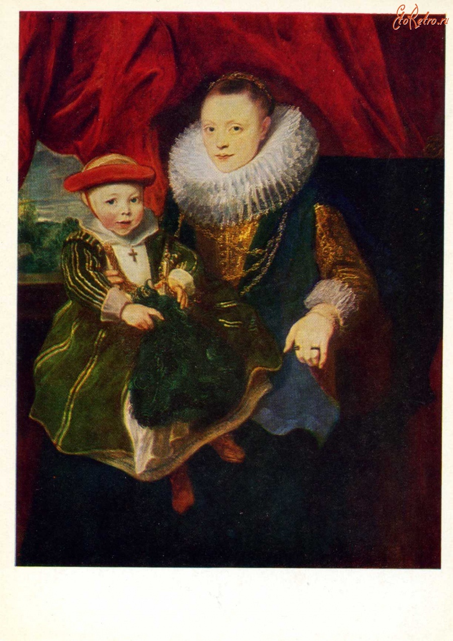 Картины - Антонис Ван Дейк.1599 - 1641. Портрет молодой женщины с ребенком.