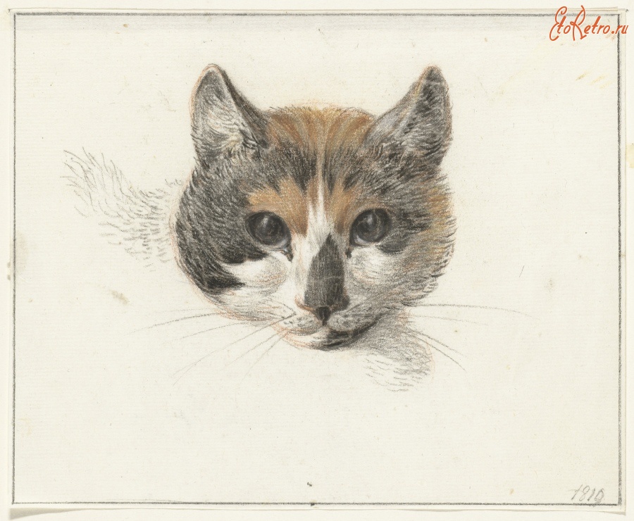 Картины - Трехцветная кошка, 1819