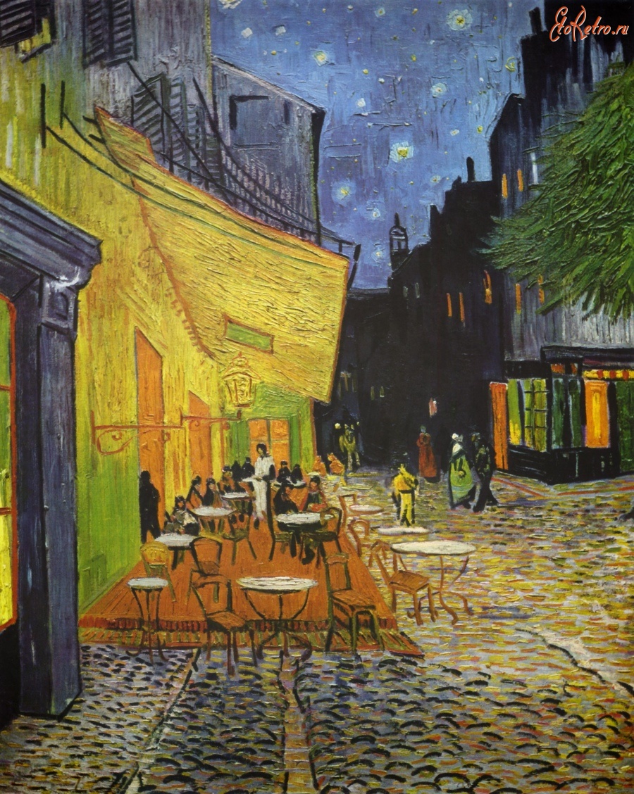 Картины - Арль. Терраса кафе ночью. (Площадь Форума). 1888
