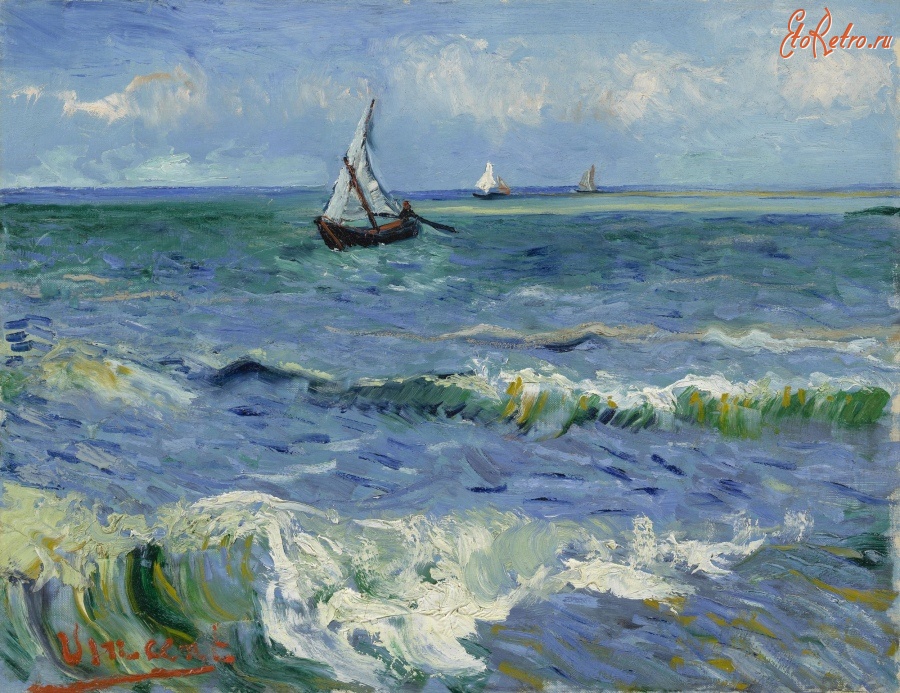 Картины - Морской пейзаж в Сен-Мари, 1888