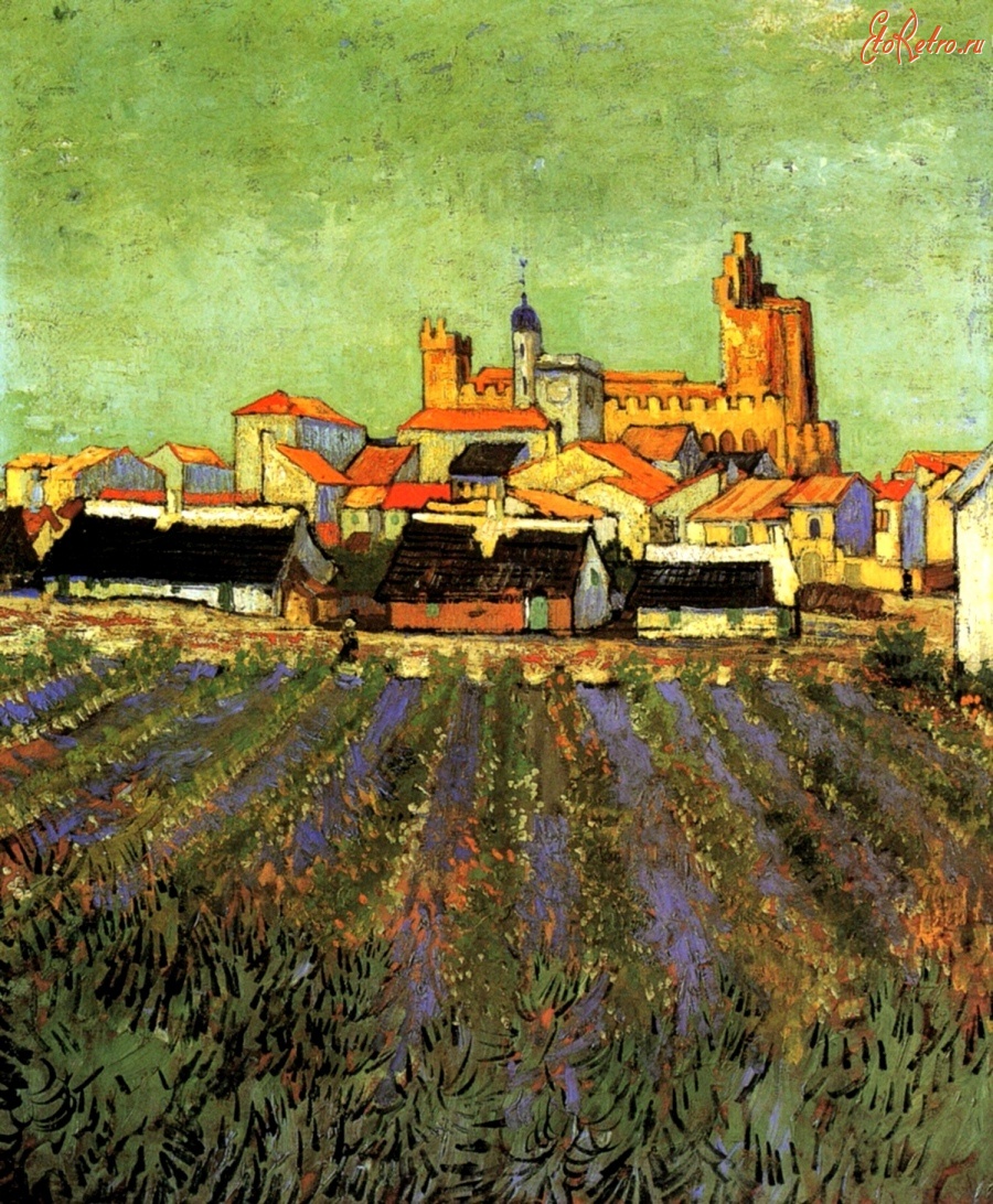 Картины - Вид Сен-Мари-де-ля-Мер. 1888