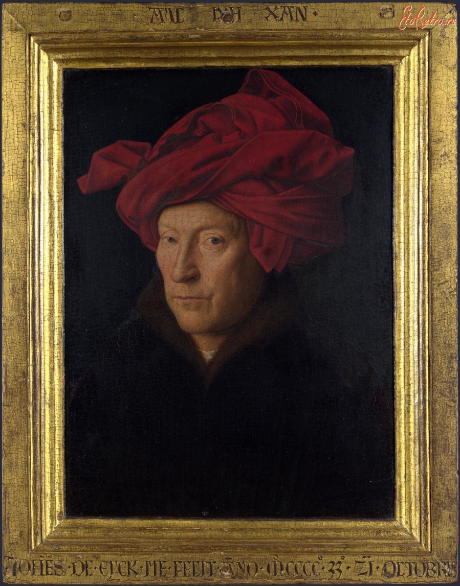 Картины - Ян Ван Эйк. Портрет  неизвестного, 1433