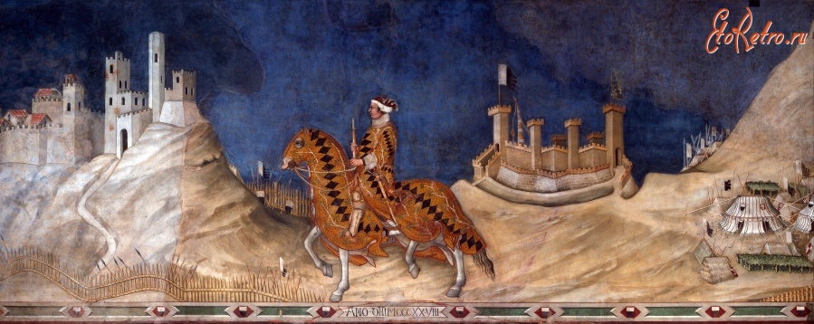 Картины - Конный портрет Гвидориччо да Фольяно. 1328-1330