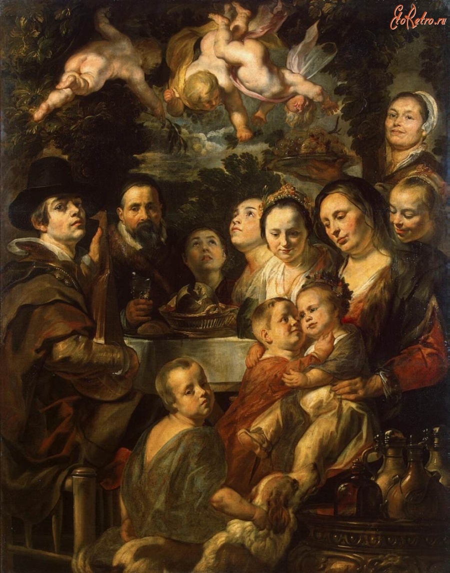 Картины - Якоб Йорданс. Семейный портрет, 1615