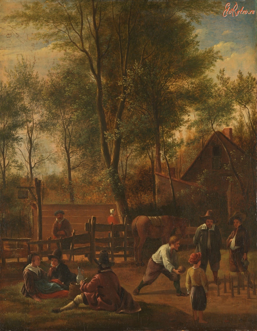 Картины - Ян Стен. В деревне,  1658-1679