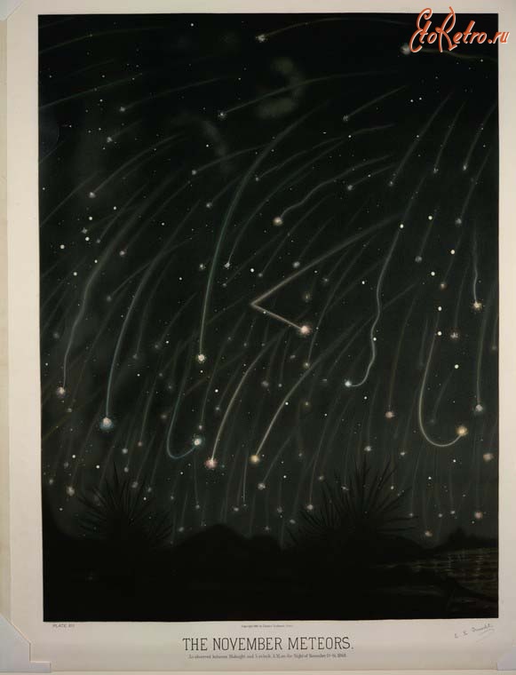 Картины - Ноябрьские метеориты, 13-14 ноября 1868