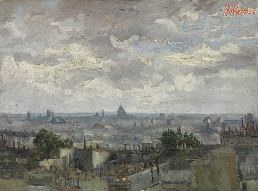 Картины - Вид Парижа с холма Монмартр