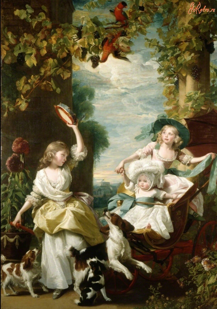 Картины - Джон Синглтон Копли. Три младшие дочери Георга III