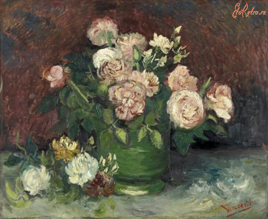 Картины - Винсент Ван Гог. Розы и пионы
