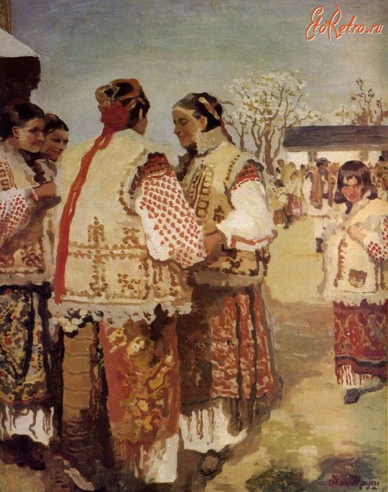 Картины - Картина.  Галичанки. Іван Труш (1869-1941).