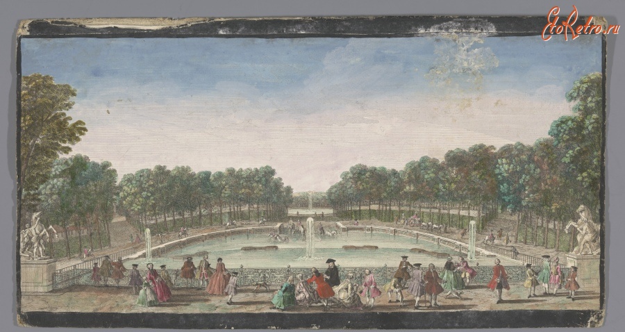Картины - Вид на фонтан в Шато де Марли