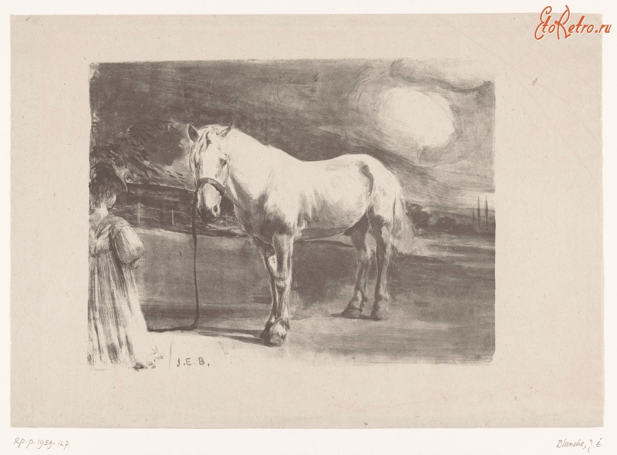 Картины - Жак-Эмиль Бланш. Девочка с белой лошадью