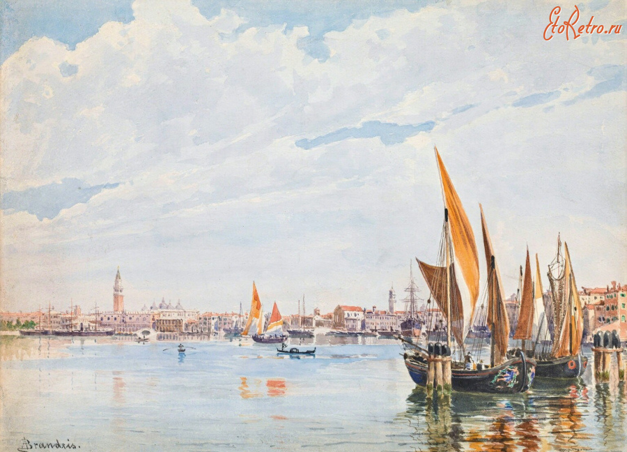 Картины - Антониетта Брандес, Парусники в Венецианской лагуне