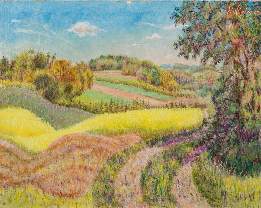 Картины - Поль Камениш, Весенний пейзаж в Эльзасе