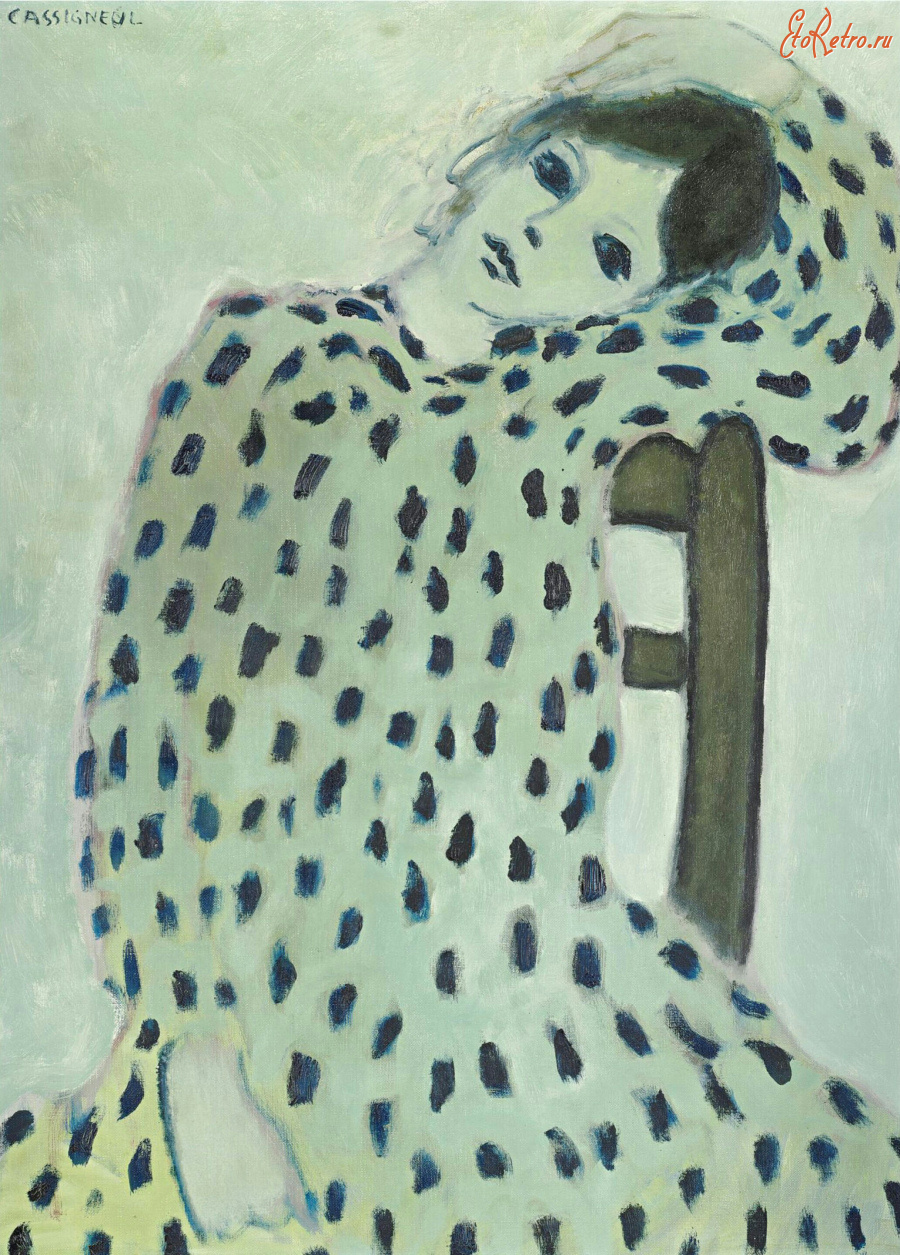 Картины - Жан-Пьер Кассиньоль, Женщина в зелёном платье