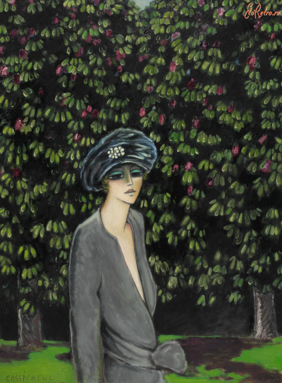 Картины - Жан-Пьер Кассиньоль, Под цветущим деревом