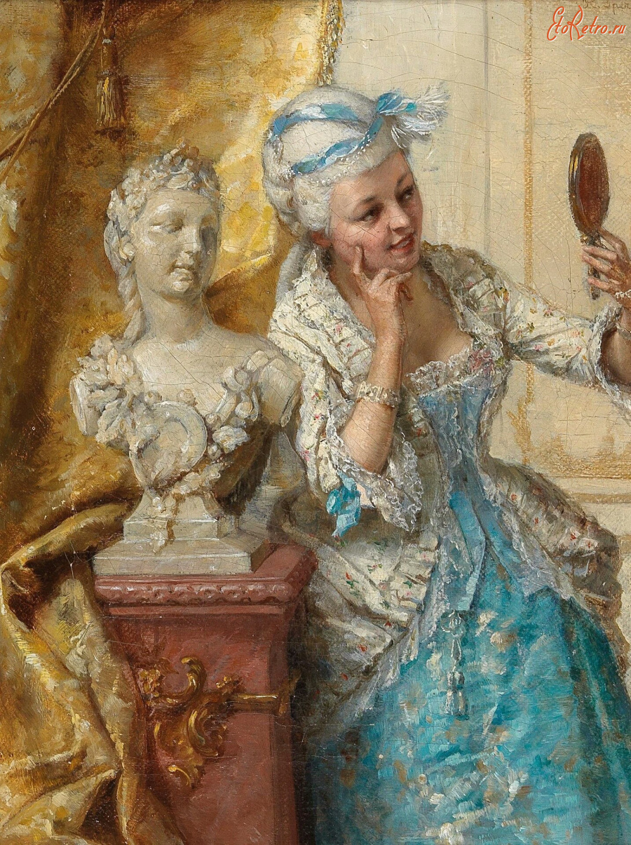 Картины - Генрих Сперлинг,  Женщина с зеркалом