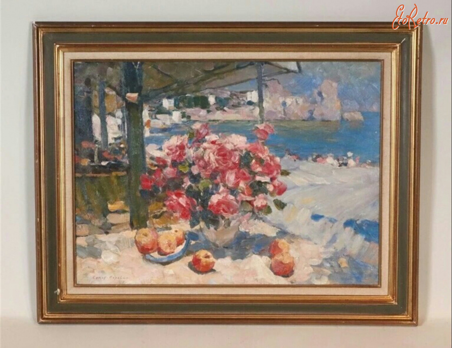 Картины - Константин Коровин. Цветы на обеденном столе