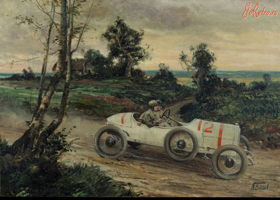 Картины - Н. Беро. Гран-при в Дьеппе 1908 года