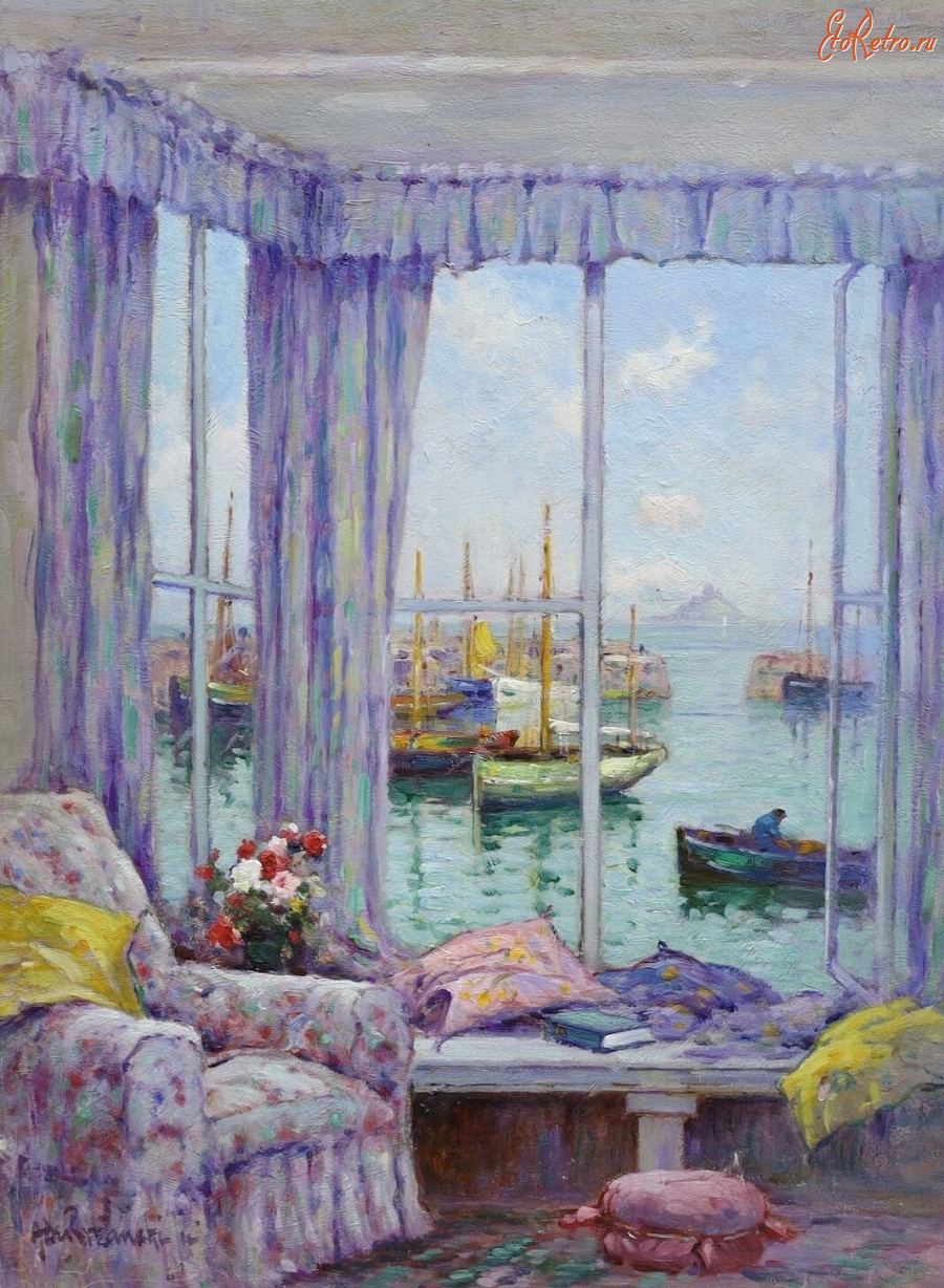 Картины - Альфред Бреански младший. Комната с видом на гавань
