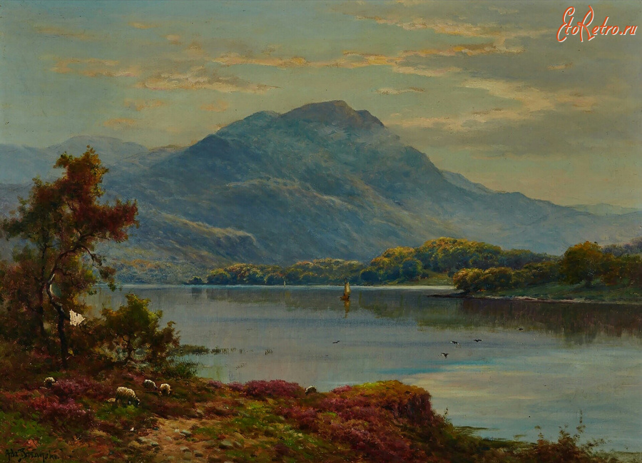 Картины - Альфред Бреански младший. Озеро Венначар в Северной Шотландии