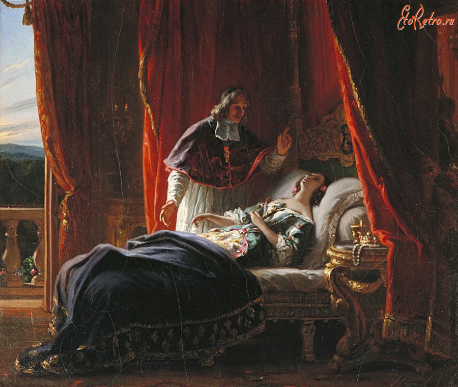 Картины - Огюст Виншон. Смерть Мадам, герцогини Орлеанской