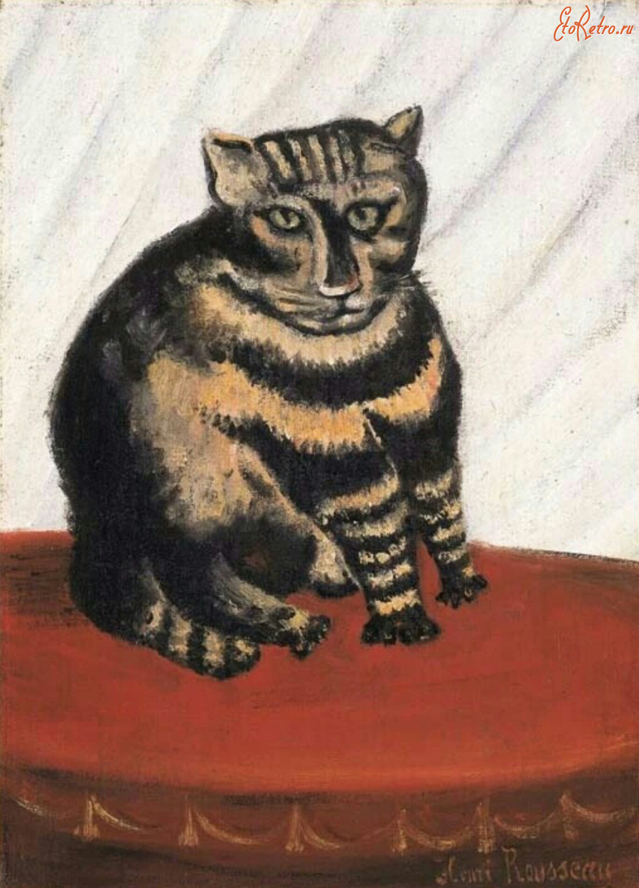 Картины - Анри Руссо. Тигровая кошка. Портрет кошки