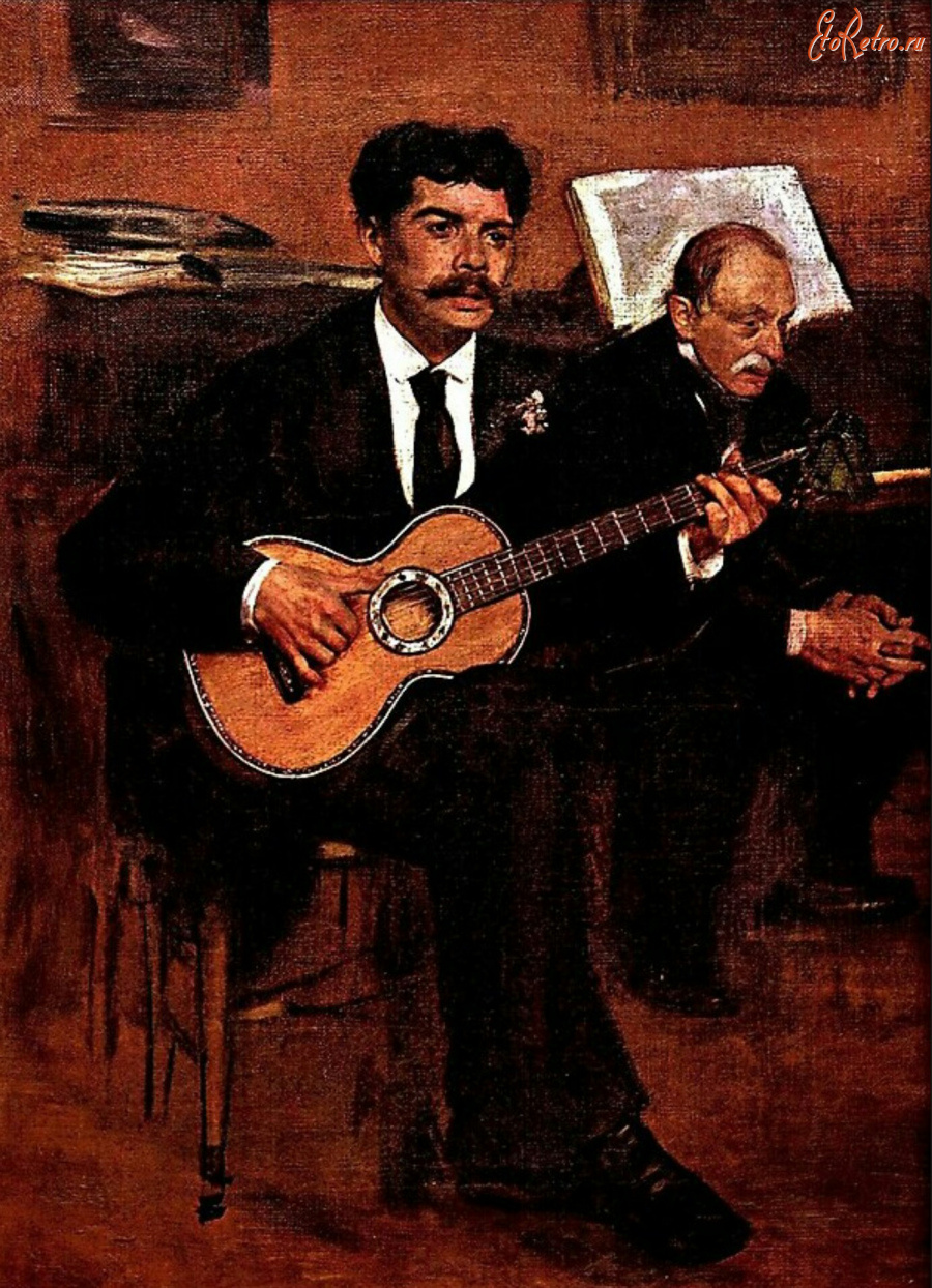 Картины - Гитарист Паган и господин Дега. 1869
