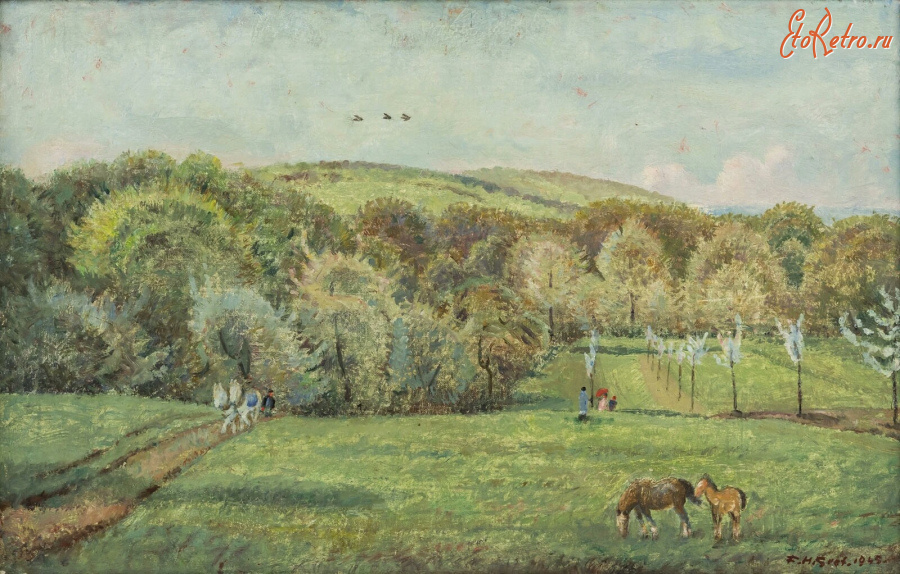 Картины - Франц Генрих Греф. Весенний день, 1945