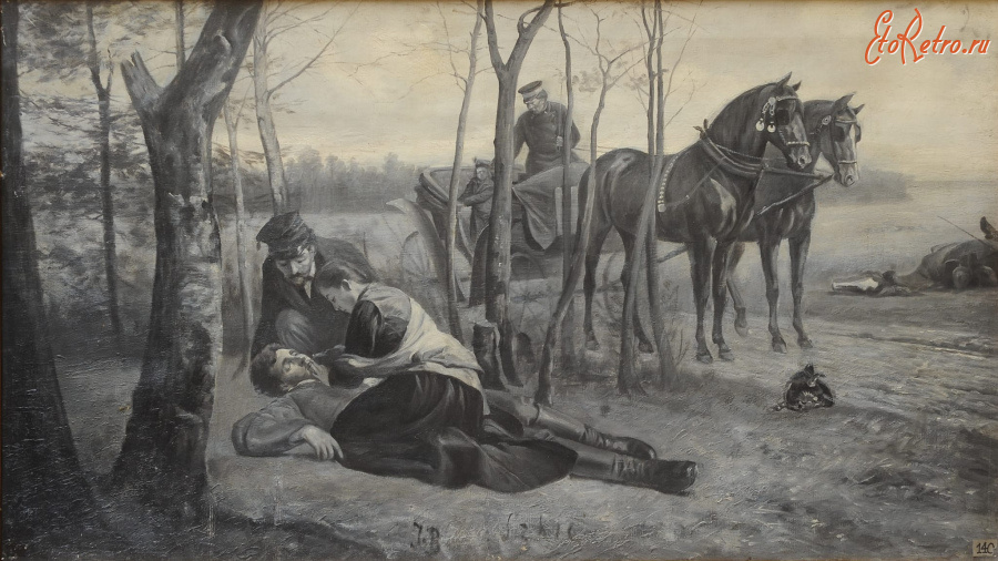 Картины - Картини художника Юзефа Беркмана (1838-1919). Біля хворого. Полотно,олія.