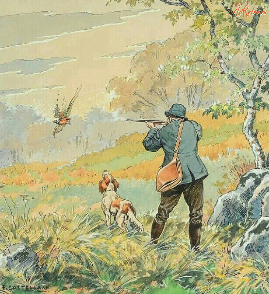 Картины - Франсуа Кастеллан. Охота на фазана