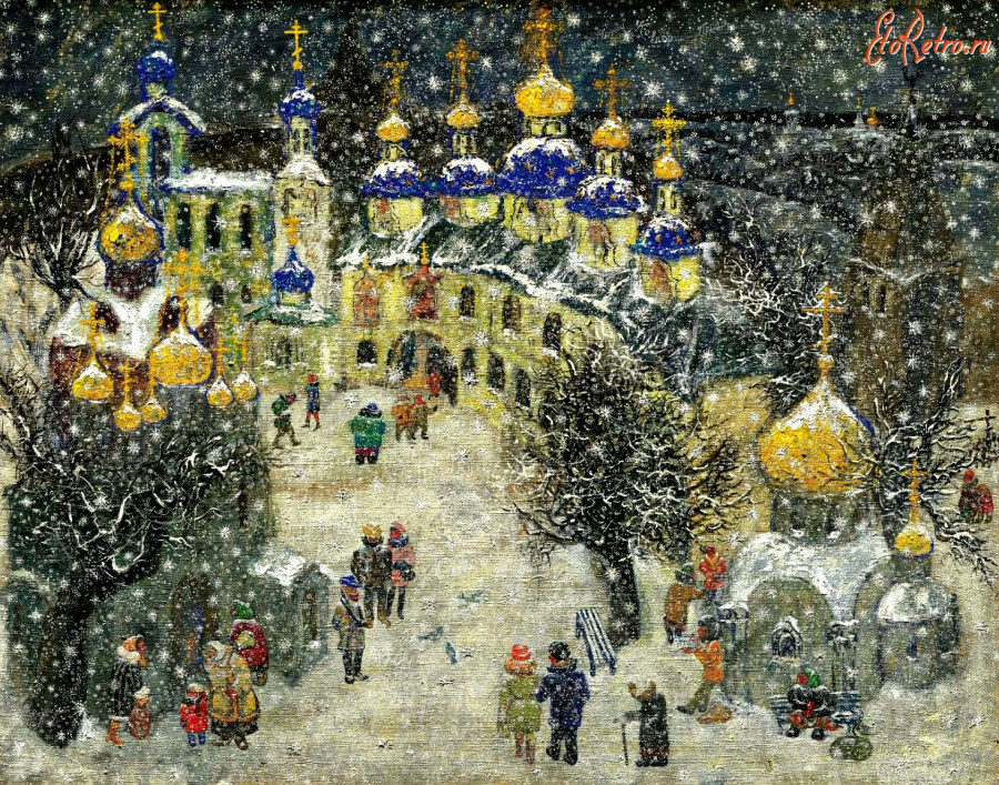Картины - Василий Ситников. Кремль под снегом