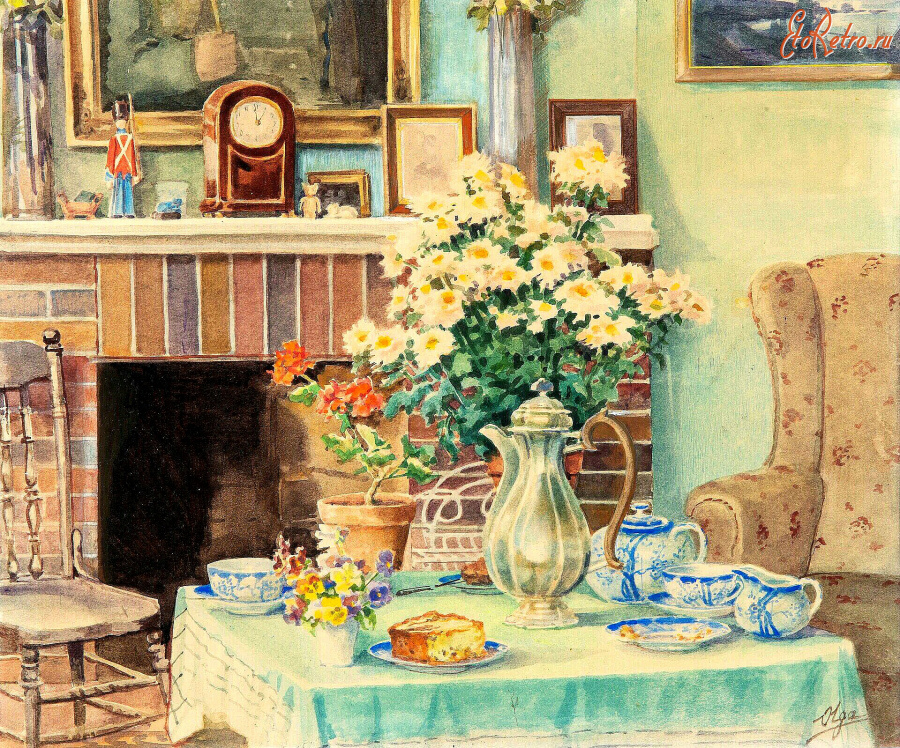 Картины - Ольга Александровна. Кофейный столик в гостиной