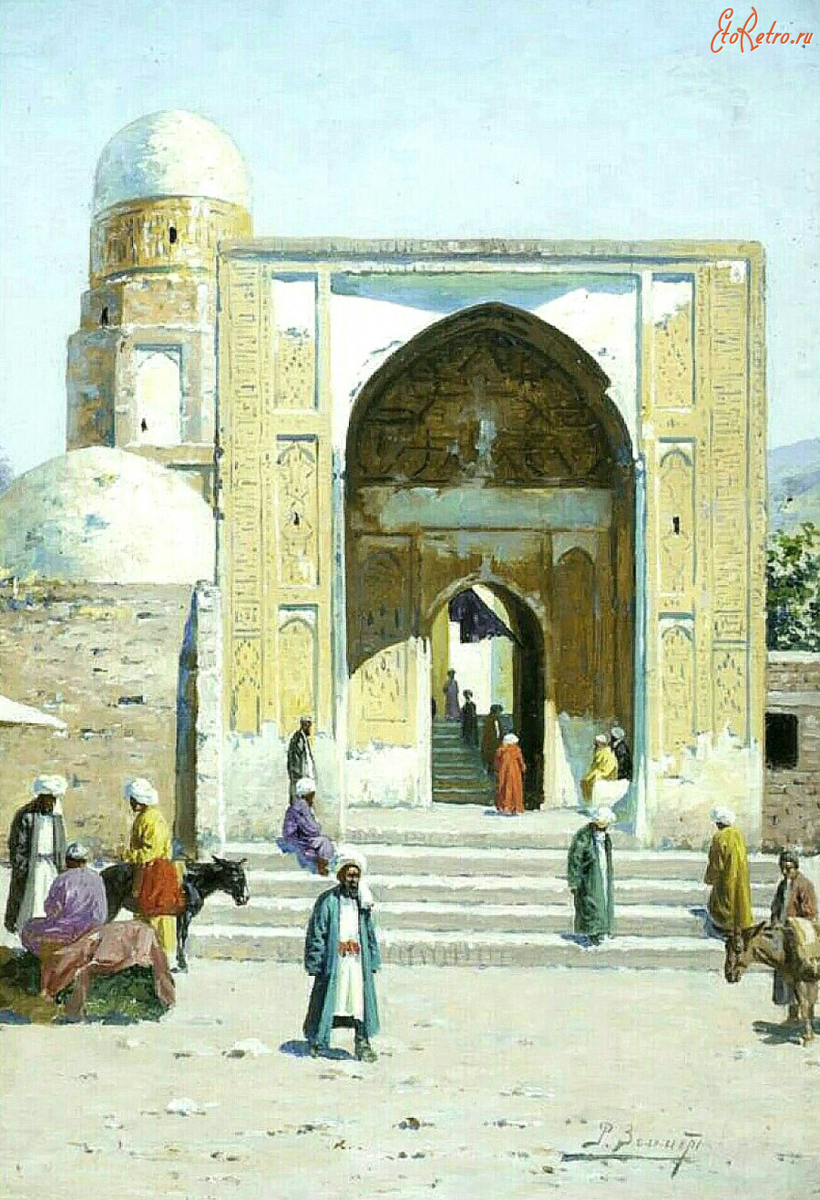 Картины - Рихард Зоммер. Мечеть в Самарканде