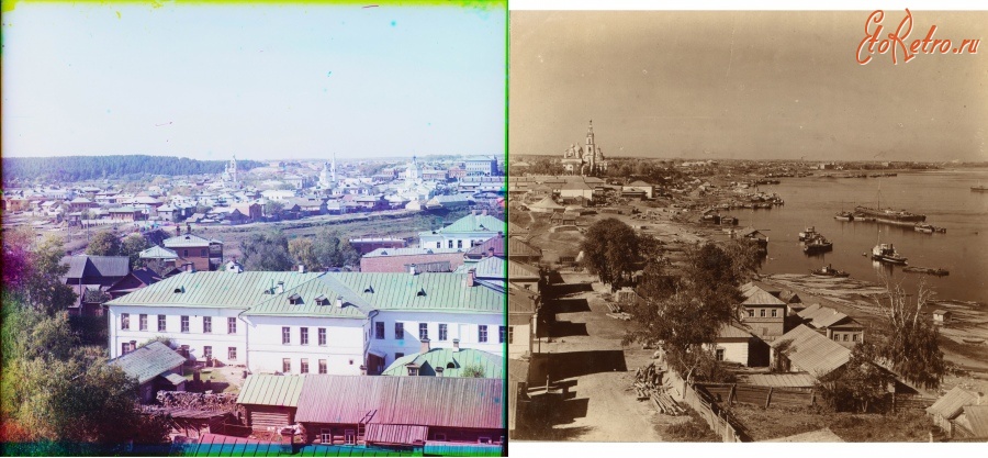 Кинешма - Панорама Кинешмы 1910 год С.М.Прокудин-Горский