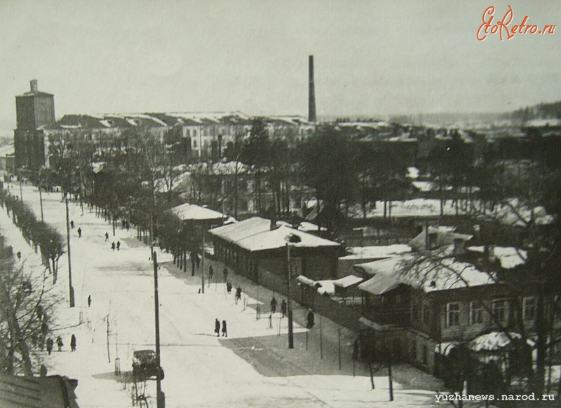 Южа - ул. Советская в конце 40-х - начале 50-х годов ХХ века