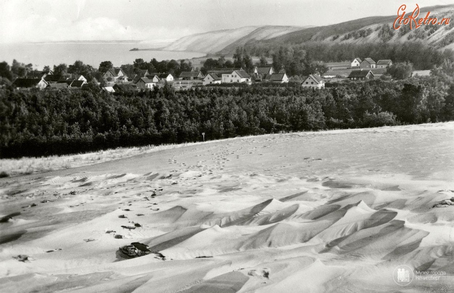 Калининградская область - Пилькоппен — Морское. Вид с дюн на посёлок, ок. 1930 года