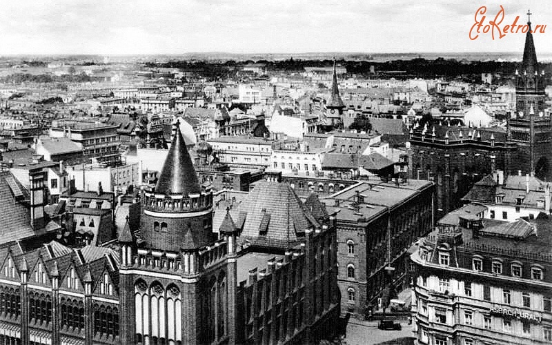 Калининград - Кёнигсберг. Вид с башни Королевского замка на Штайндамм.